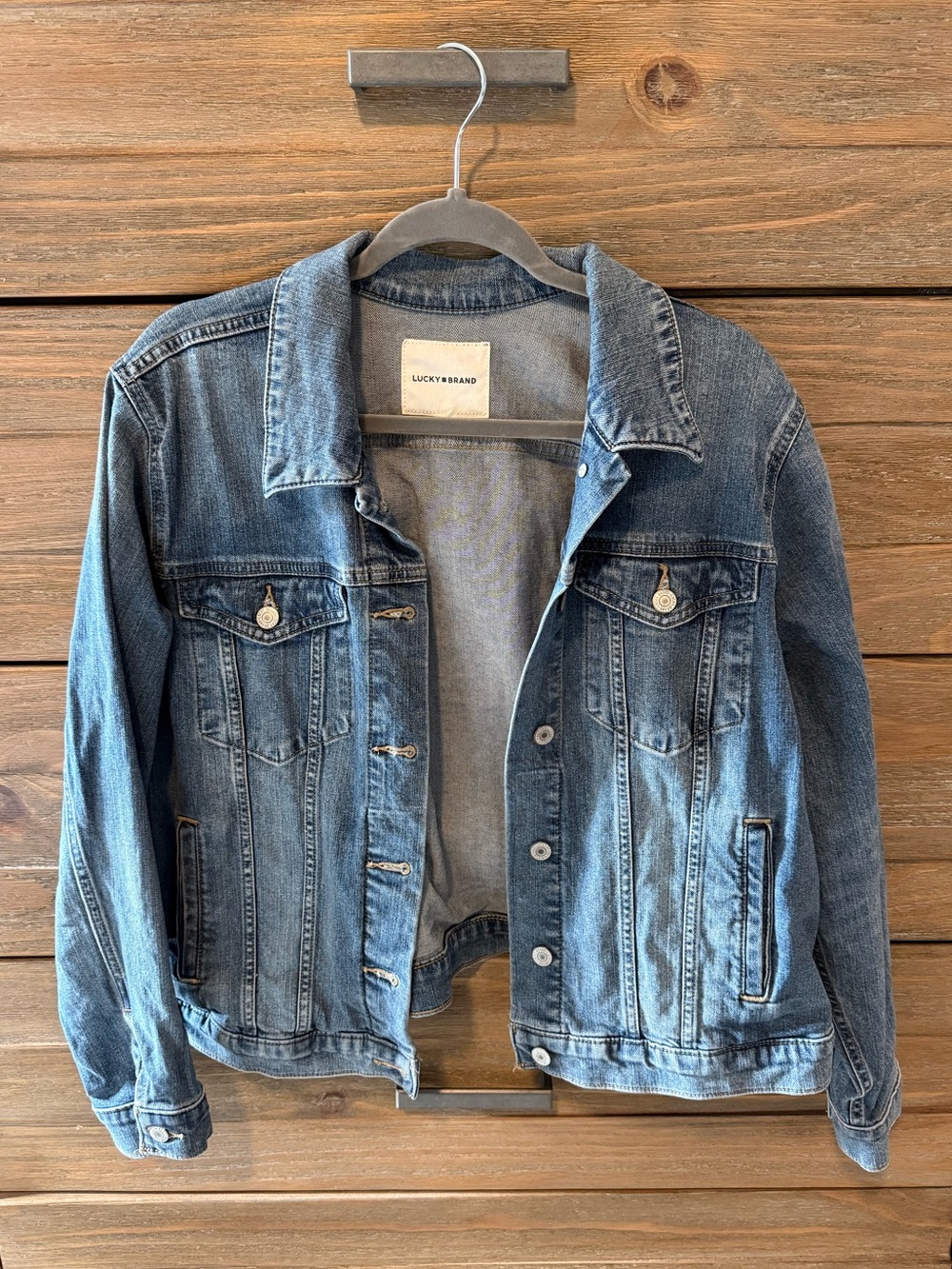 Lucky Brand Medium Wash Denim Jacket in Blue